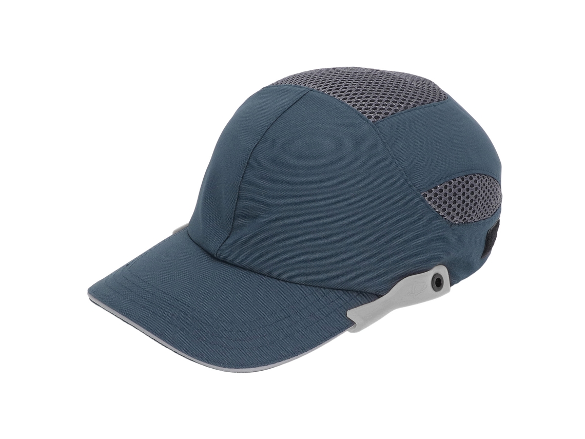 Bump Hat Boné Chapéu De Segurança Com Apoio Frontal Respirável Ajustável De Proteção Para Esportes E Trabalho Azul Com Borda Cinza