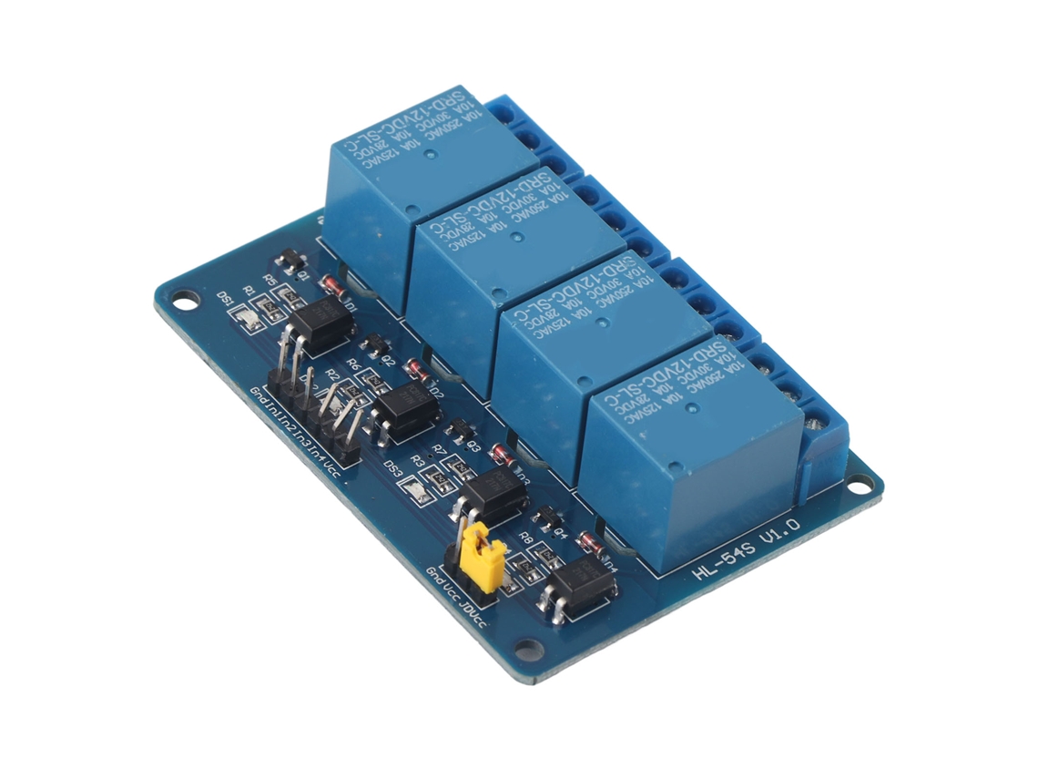 Laxiscreed Módulo De Relé 4 Canais Com Isolamento Por Optocoupler E Gatilho De Nível Baixo