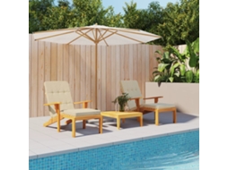 Vidaxl Almofadões P/ Cadeira De Terraço 2 Pcs Tecido Oxford Bege