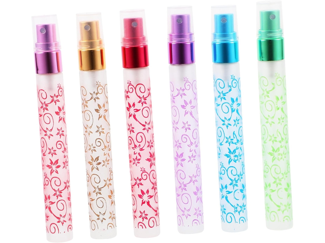 De 6 Frascos De Perfume Recarregáveis Em Vidro Fosco, Ideais Para Viagens, Com Borrifador Vazio.