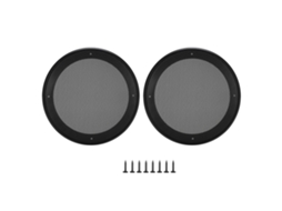 Aetheria 2 Capas de Malha Metálica Decorativas Protectoras para Alto falante 8 Polegadas Preto