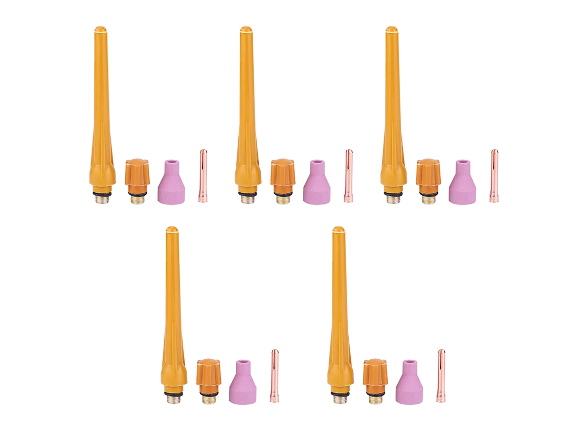 20pcs Consumíveis Para Tocha Tig Qq150: Bicos Cerâmicos, Coletores E Tampas Traseiras 1.6mm