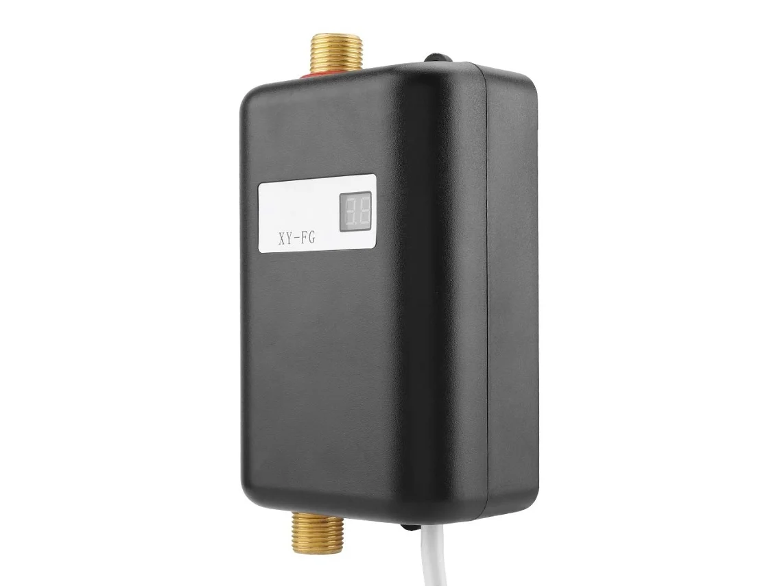 Aquecedor de água instantâneo 220V 3800W Mini aquecedor instantâneo de água quente com display LCD para banheiro, cozinha/pratos/talheres (plugue