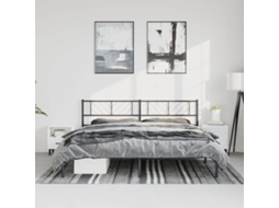 Vidaxl Estrutura De Cama Com Cabeceira 183x213 Cm Metal Preto