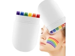 Tintas Faciais Arco íris de 6 Cores, Kit de Pintura Facial Crianças, Ideal para Festas e Eventos Esportivos, Ergonômico, Uso Diário STELASPLEN