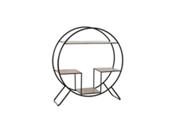 Prateleira ALEXANDRA HOUSE LIVING em metal preto, 90x30x100cm