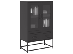 Vidaxl Móvel Alto 68x39x111,5 Cm Aço Preto