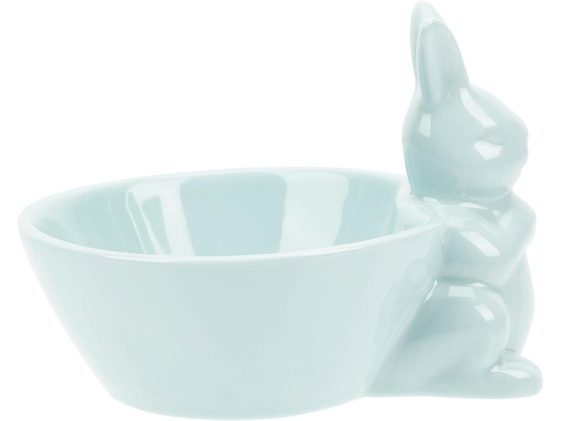 Tigela Cerâmica Coelho Ideal Salada Frutas Arroz Páscoa Utensílio Decorativo Prático Festas Perfeito Primavera GOKOCO