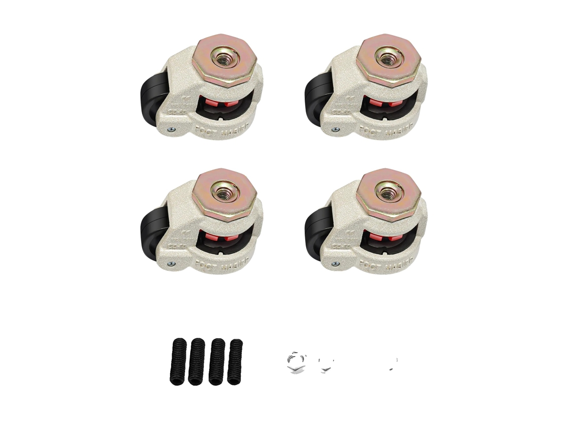 Roda De Nivelamento, Material De Nylon, Capacidade De Carga Pesada, Prata