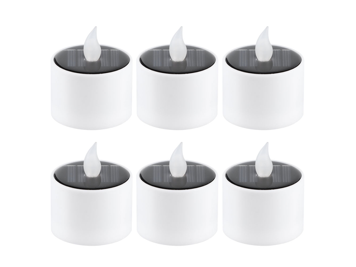 6 Velas LED Solar Decorativas, à Prova D'água, para Iluminação Residencial | S/MARCA