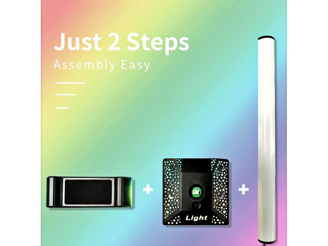 Suporte Para Fones De Ouvido Rgb Com 7 Modos De Luz, Portas Usb Duas E Suporte Detachável