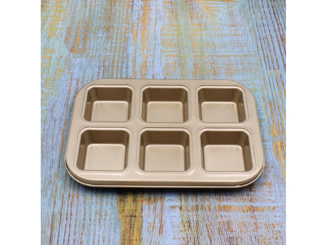 Forma Antiaderente para Muffins e Taças, Forma de Pão Em Aço Carbono, Forno Dourado Zeuxo