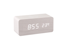 Despertador Digital De Madeira Com Display Led Eletrônico Para Quarto, Carregamento Sem Fio De 10 W, 3 Alarmes Slowmoose