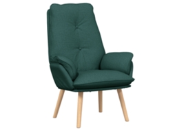Poltrona Relaxante Verde Escura Tecido Vidaxl Verde Tecido