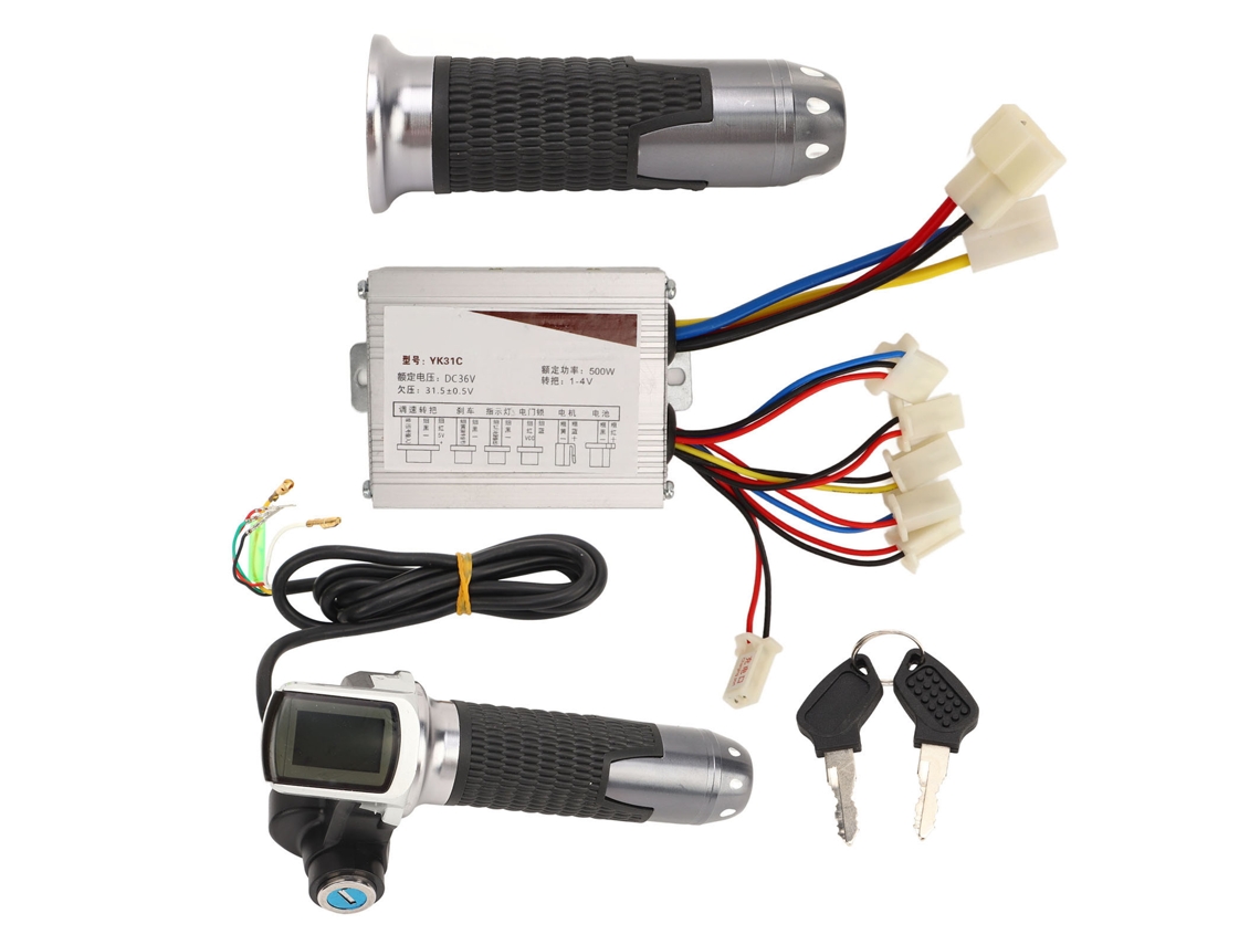 Kit Controlador De Bicicleta Elétrica 36v 500w Com Motor, Manopla De Acelerador E Chaves Para Conversão