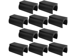 Protetores De Pés Cadeira Plástico Preto, 19mm, Antiderrapantes, Fáceis De Usar, Pacote Com 10 Unidades Para Proteger