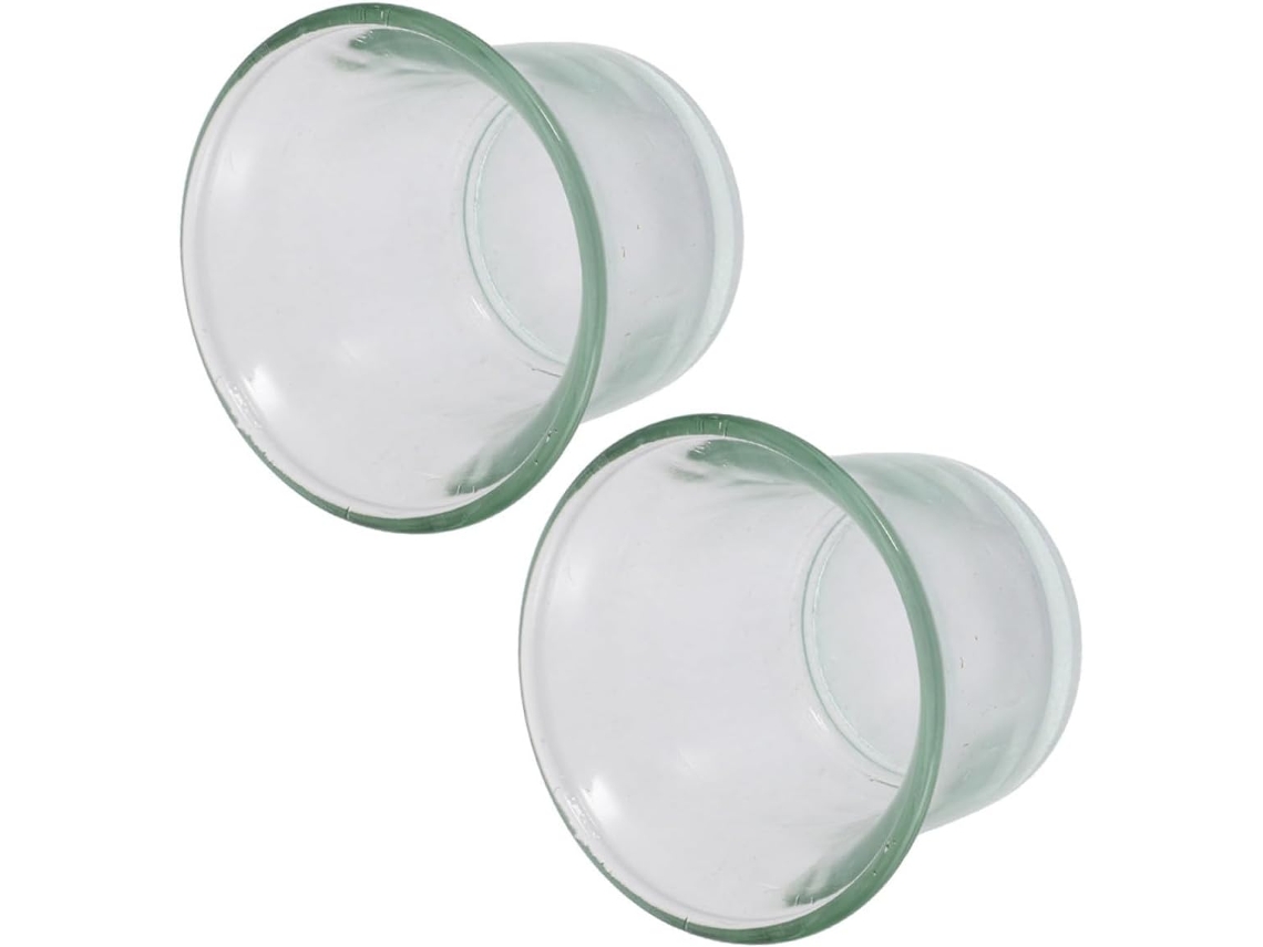 Inoomp Kit de 2 Copos de Vidro para Alimentador de Pássaros Suspenso, Bebedouro para Pássaros, Decoração para Varanda e CHABERLU