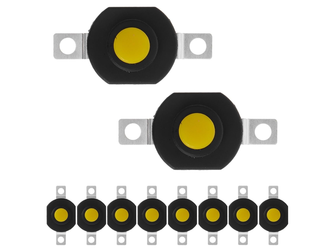 Jogo De 10 Interruptores De Botão De Pressão Pretos - Interruptor Com Travamento Automático