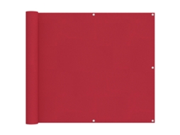 Vidaxl Tela De Varanda Vermelho 100 X 200 Cm Tecido Oxford