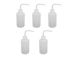 5 Peças Garrafas de Limpeza Seguras Plásticas de 250ml para Laboratório Limpeza Rega Garrafas de Pressão Vazias