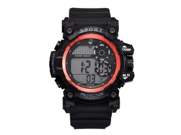 Reloj Electrónico Deportivo Impermeable Para Hombres Estudiantes Multifunción Rojo