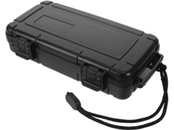Estojo Portátil Para Charutos Ciieeo Em Plástico Preto Com Esponja, Controle Preciso De Umidade E
