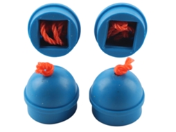 4pcs Porta Giz De Taco De Bilhar De Borracha Com Corda Acessório Para Pool E Sinuca Azul