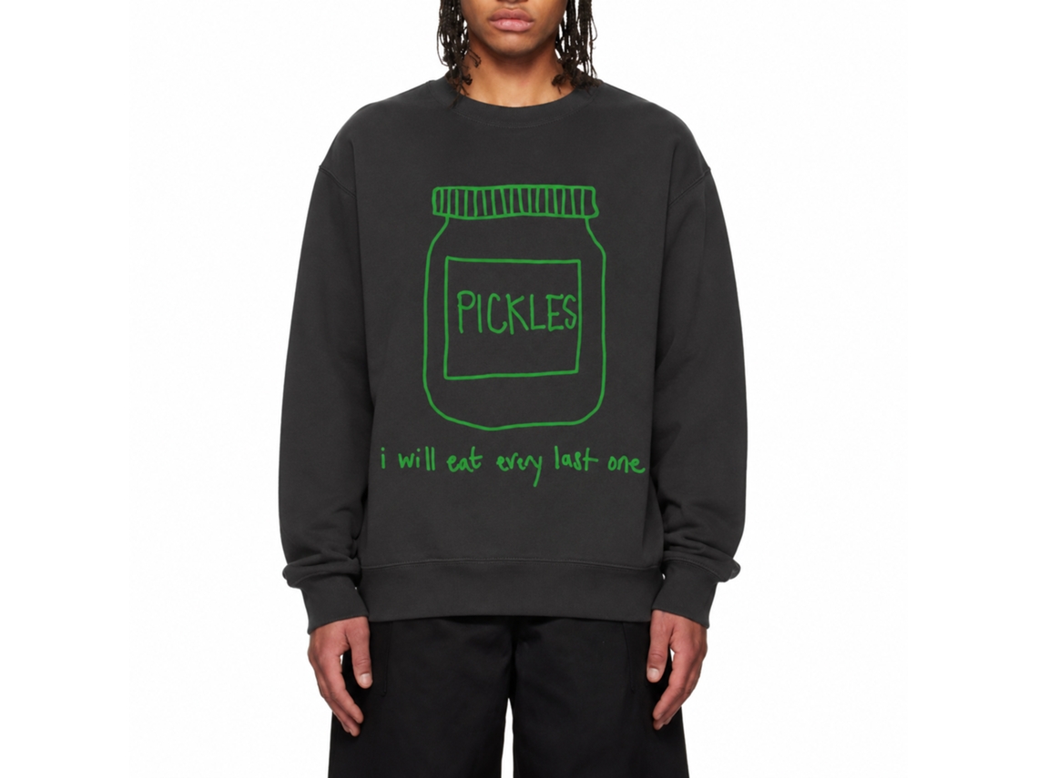 Rockinstone Eat All The Pickles Pod Black Classic Sweatshirt Unique Designer Style