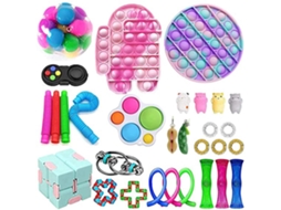 Ats 30 Piezas de Brinquedos Sensoriales de Burbujeo Push Brinquedos de Descompresión para Niños Adultos Ansiedad Autismo