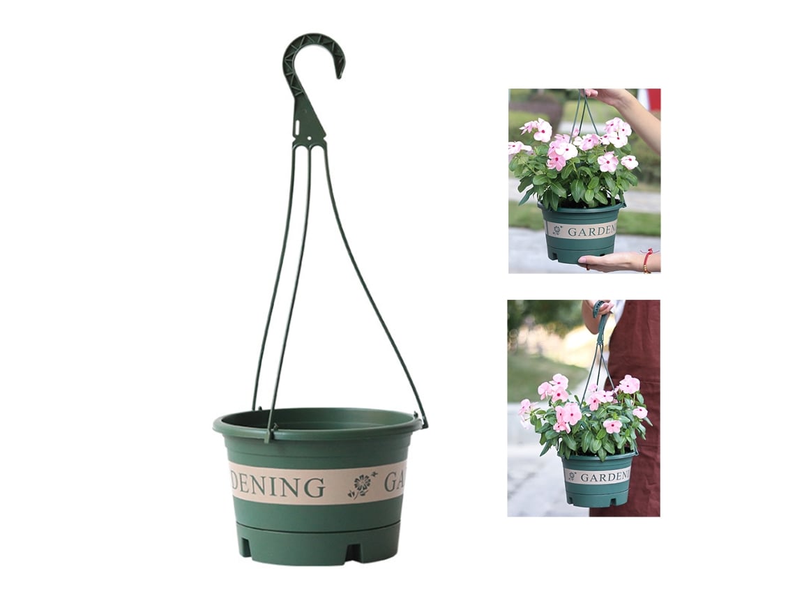 Vaso Pendente de Jardim com Gancho e Base Destacável | S/MARCA