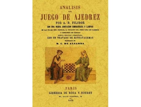Livro Análisis Del Juego De Ajedrez de A. D. Filidor (Espanhol)