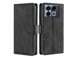 Capa De Couro Com Fecho Magnético Skin Feel Crocodile
