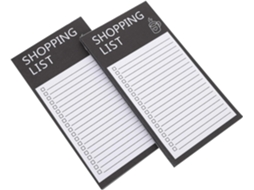 Bloco De Notas Lista De Cursos Magnétique 2 Livres Papier Noir