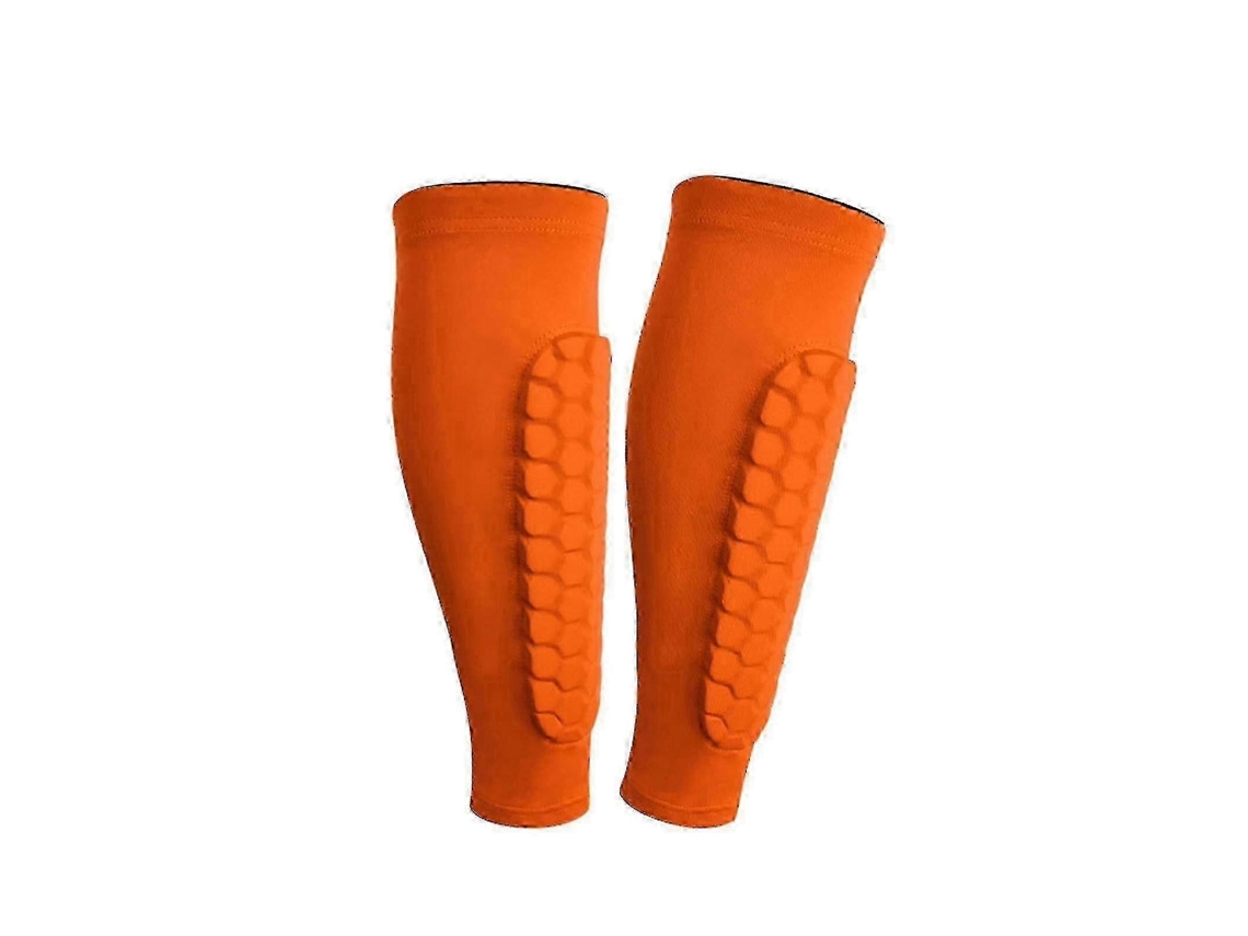Lurelia 2 Caneleiras De Futebol Juvenil, Equipamento De Proteção Para A Parte Inferior Da Perna, Laranja