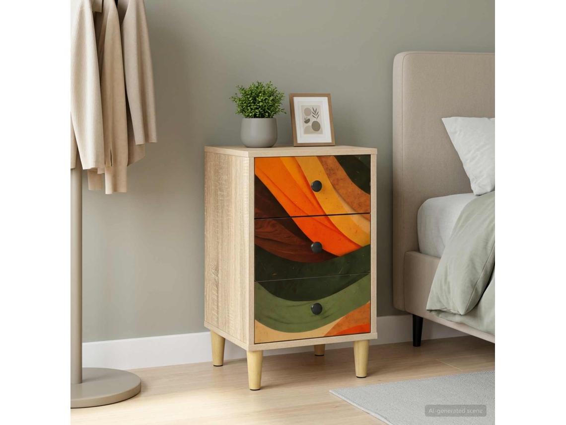 Vidaxl Armário De Cabeceira Bonn Carvalho Sonoma 36 X 33 X 60 Cm