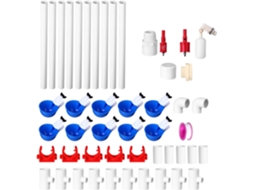 Conjunto Completo De Bebedouro Para Galinhas Com 49 Peças, Incluindo Dispositivo De Parada Flutuante E Vedações De Pvc.