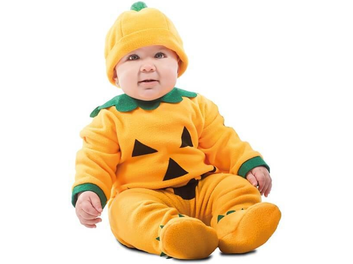 Fato de Bebé DISFRAZZES Abóbora Sorridente Laranja E Verde (Tam: 6 a 12 meses)