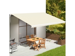 Vidaxl Tecido De Substituição Para Toldo Creme 6x3,5 M Poliéster