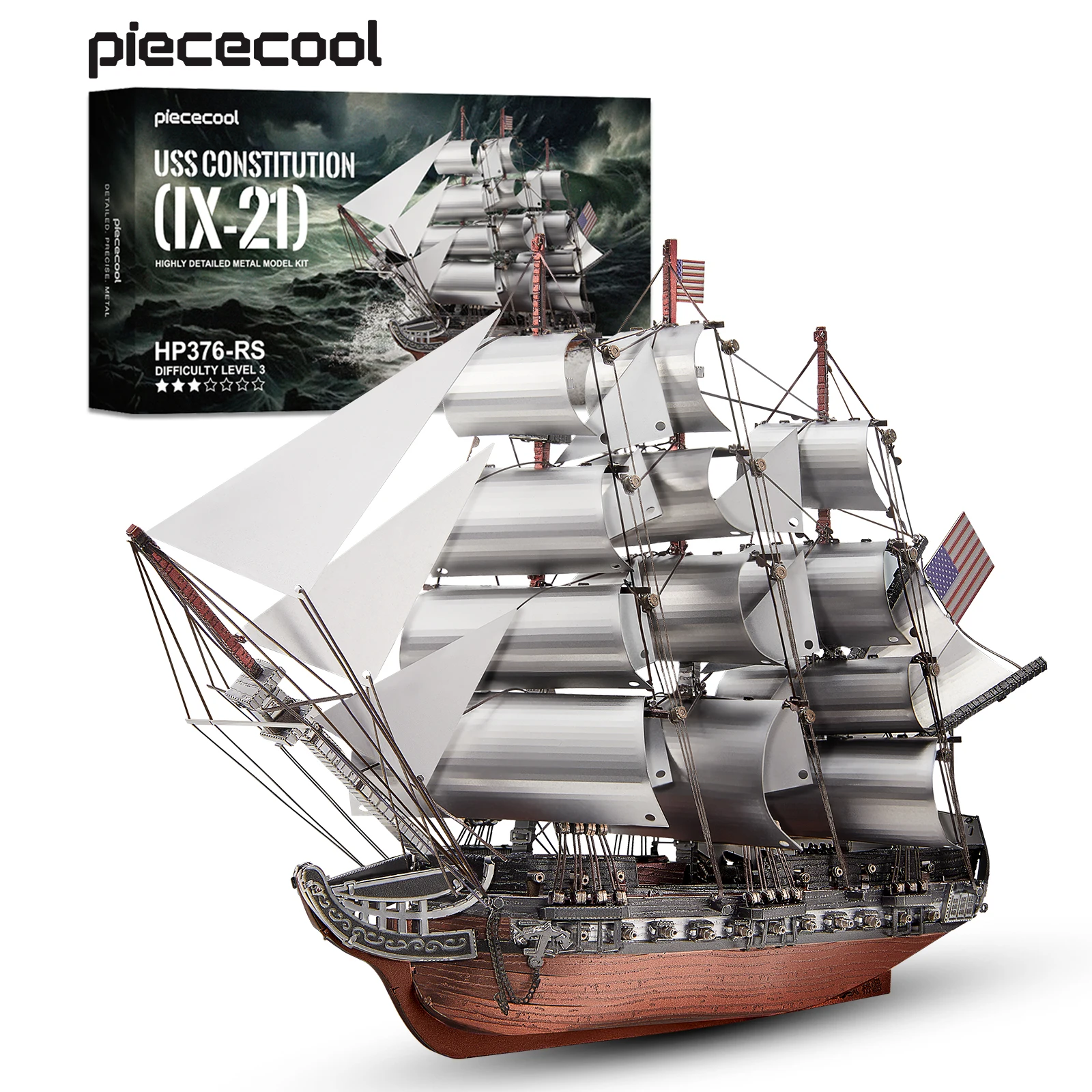 Kit De Montagem De Modelo De Barco À Vela Em Metal 3d - Brinquedo Educativo Diy