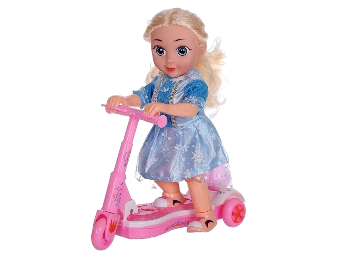 Boneca com Patinete Música Luzes Presente Ideal para Menina
