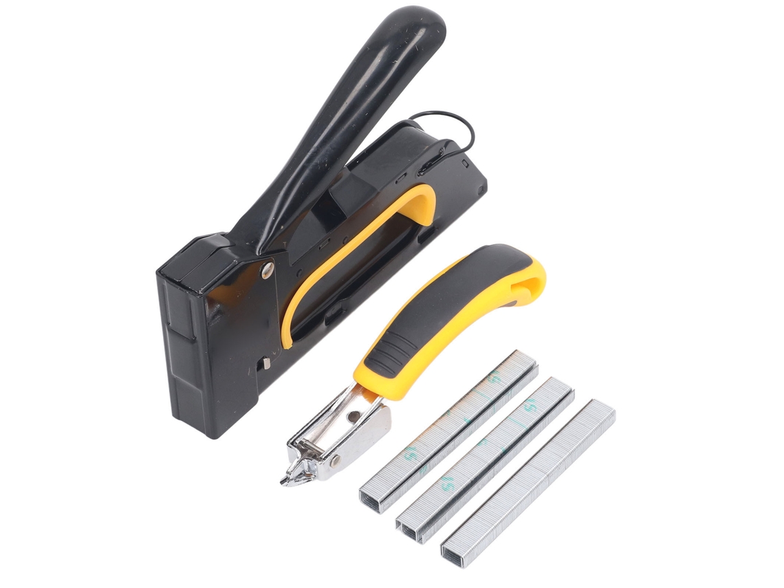 Agrafadeira Manual Pesada Kit com Remover para Decoração e Carpintaria
