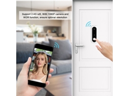 Lurelia Videoporteiro Inteligente, 1080p, Wi-fi 2,4ghz, Visão Noturna, Sensor Pir, Wdr, Nuvem
