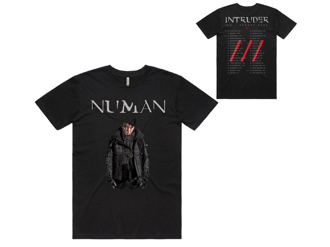 Gary Numan Intruder Tour Dates T shirt ROCKINSTONE Unisex Adults Best Sellers Size:l
