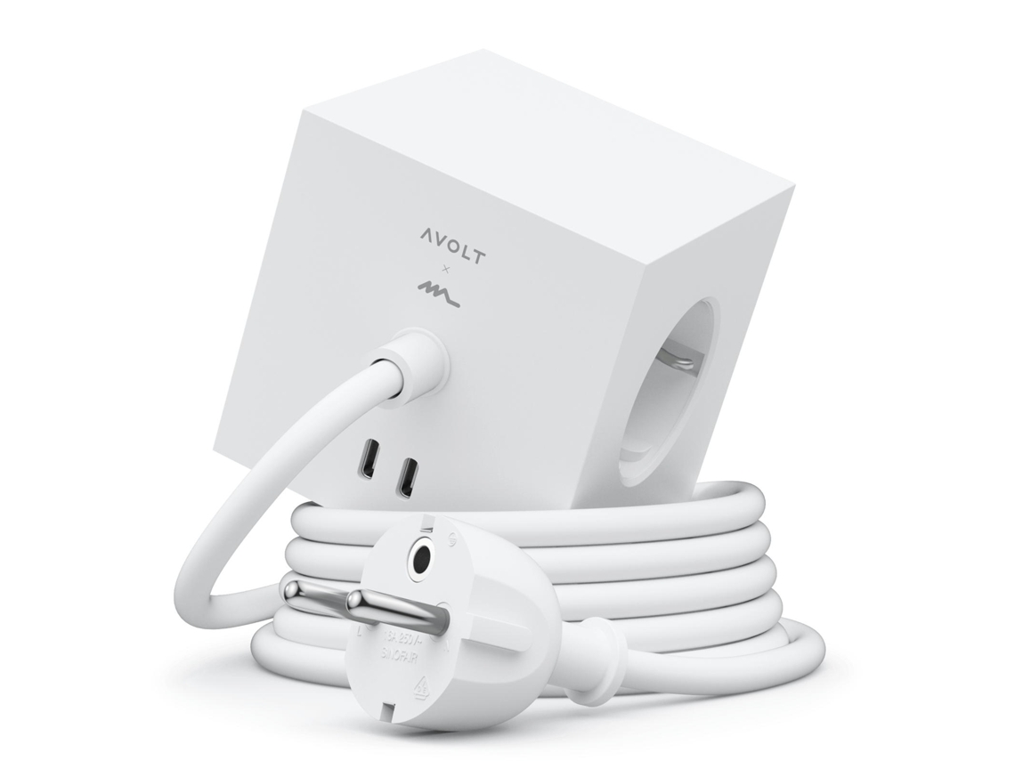 Carregador de Parede AVOLT Square 2x Usb - C (30W - 1.8 M - Branco)