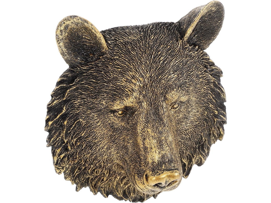 Escultura Parede Exclusiva Resina Cabeça Animal Detalhes Refinados Ambiente Artístico Luxuoso Pendurar GOKOCO