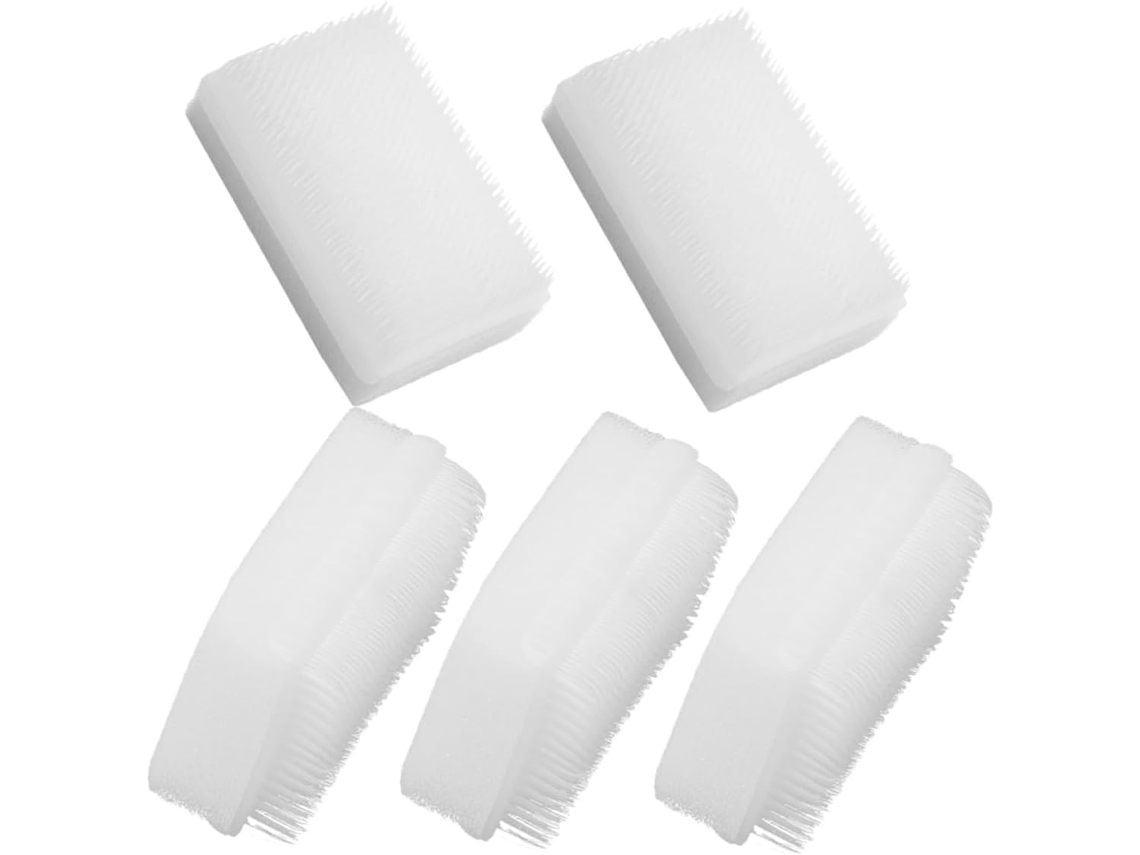 Lurelia Conjunto De 5 Escovas De Banho Para Bebé, Esponja Suave E Cor Branco, Uso Diário