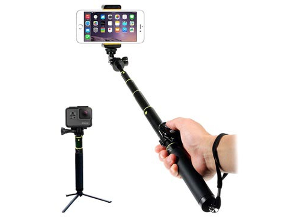 Bastão De Selfie Extensível Universal E Suporte Para Câmera Bluetooth...