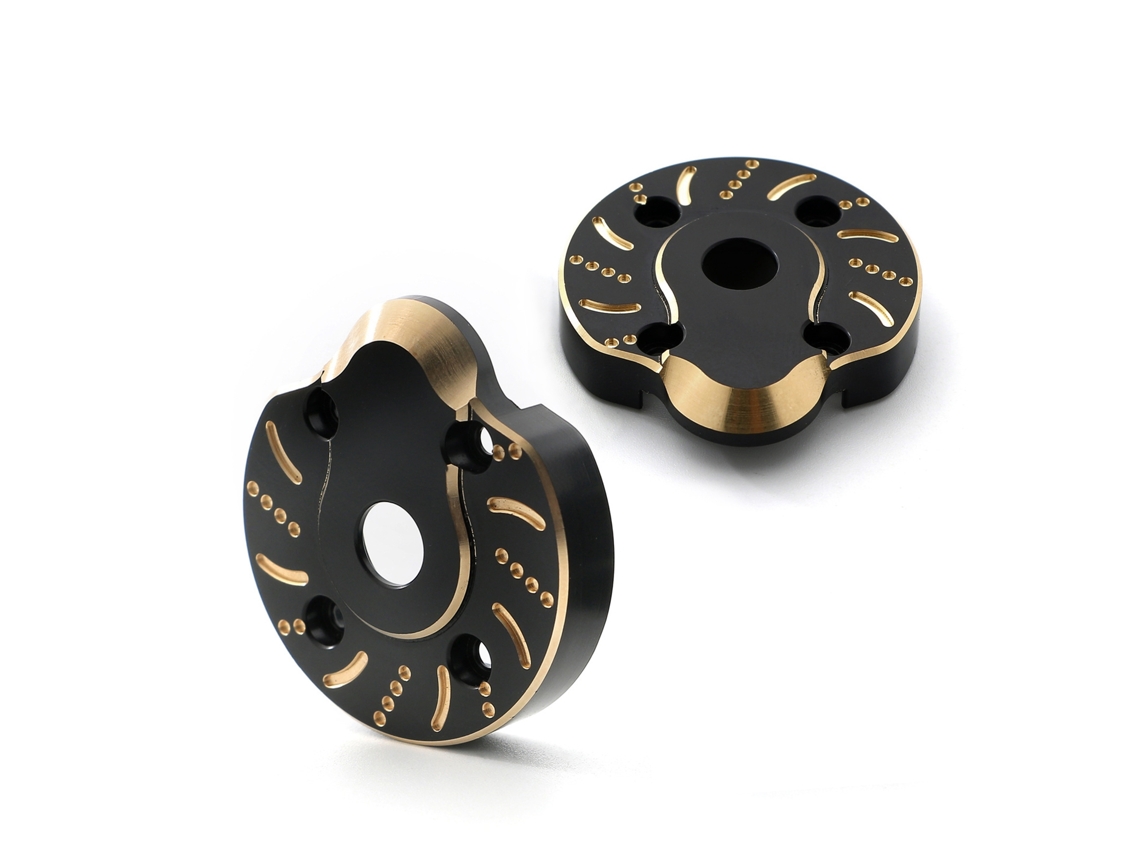 2pcs Contrapeso De Latão Para Carro De Controle Remoto Axial Capra Utb Scx10 Iii Axi03007 Acessórios Preto E Ouro