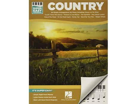 Livro COUNTRY SUPER EASY SONGBOOK de Hal Leonard Publishing Corporation (Inglês)
