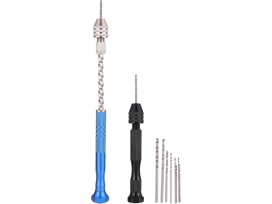 Conjunto De 12 Peças Furadeira Manual Com Pino Aço Para Hobby